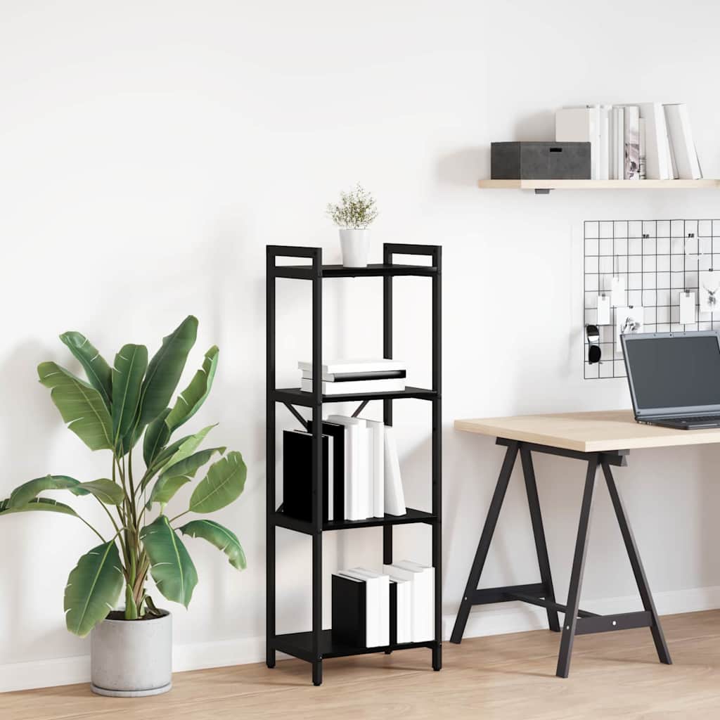 vidaXL Βιβλιοθήκη Μαύρη δρυς 40 x 30 x 118 εκ Επεξεργασμένο ξύλο