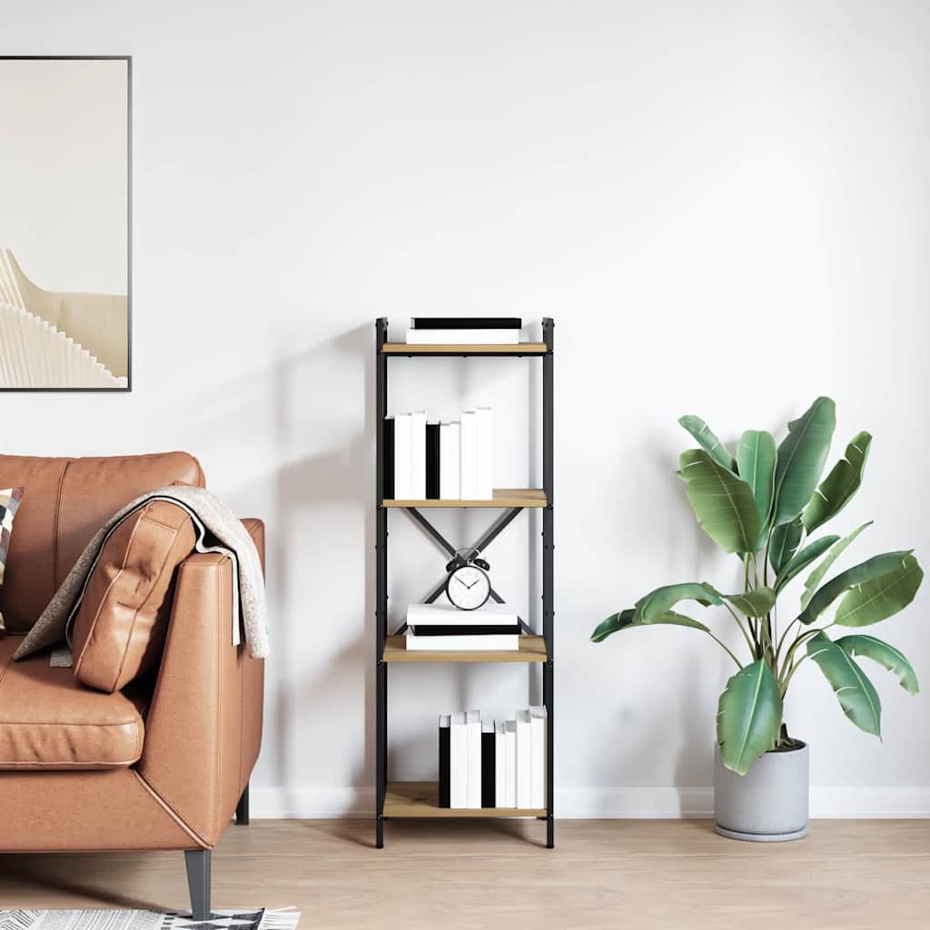 vidaXL Βιβλιοθήκη artisan δρυς 40 x 30 x 118 εκ Επεξεργασμένο ξύλο