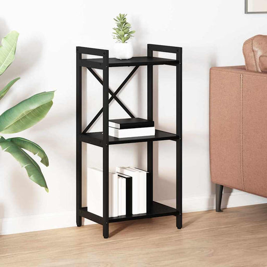 vidaXL Βιβλιοθήκη Μαύρη δρυς 40 x 30 x 83 εκ Επεξεργασμένο ξύλο