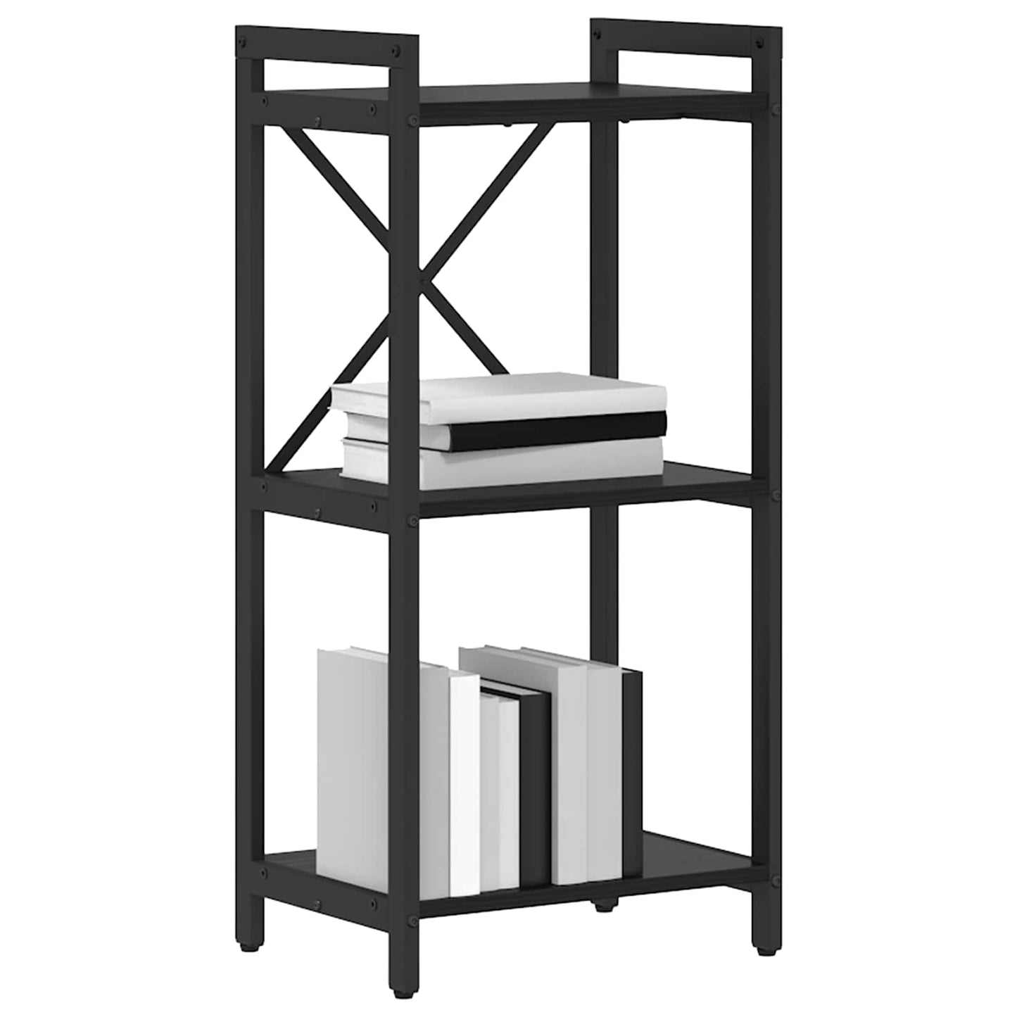 vidaXL Βιβλιοθήκη Μαύρη δρυς 40 x 30 x 83 εκ Επεξεργασμένο ξύλο