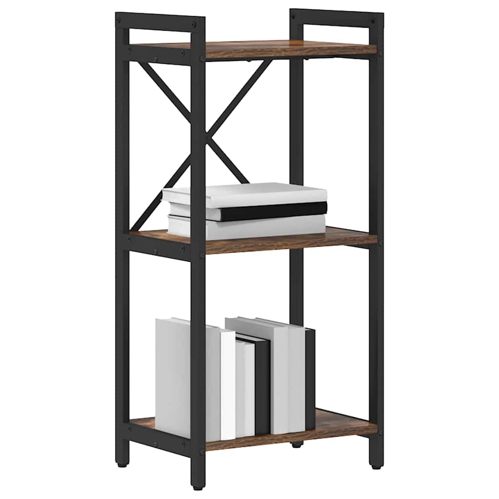 vidaXL Βιβλιοθήκη Καπνιστή δρυς 40 x 30 x 83 εκ Επεξεργασμένο ξύλο