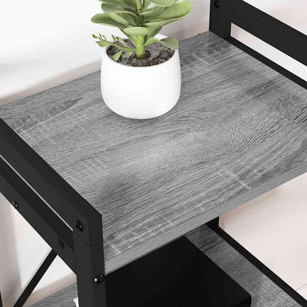 vidaXL Βιβλιοθήκη Γκρι sonoma 40 x 30 x 83 εκ Επεξεργασμένο ξύλο