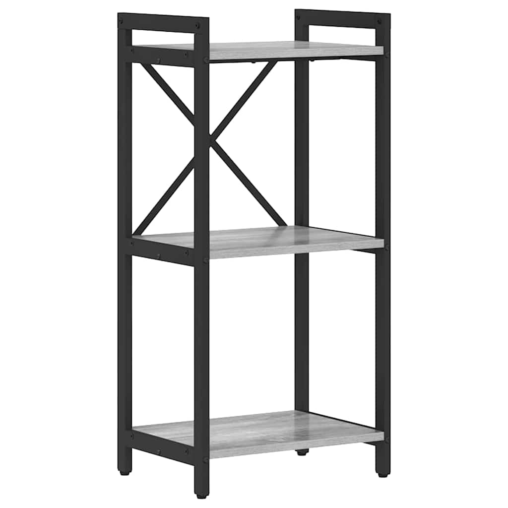 vidaXL Βιβλιοθήκη Γκρι sonoma 40 x 30 x 83 εκ Επεξεργασμένο ξύλο