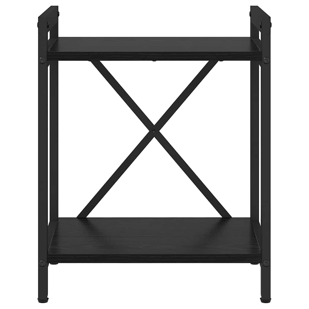 vidaXL Βιβλιοθήκη Μαύρη δρυς 40 x 30 x 48.5 εκ Επεξεργασμένο ξύλο