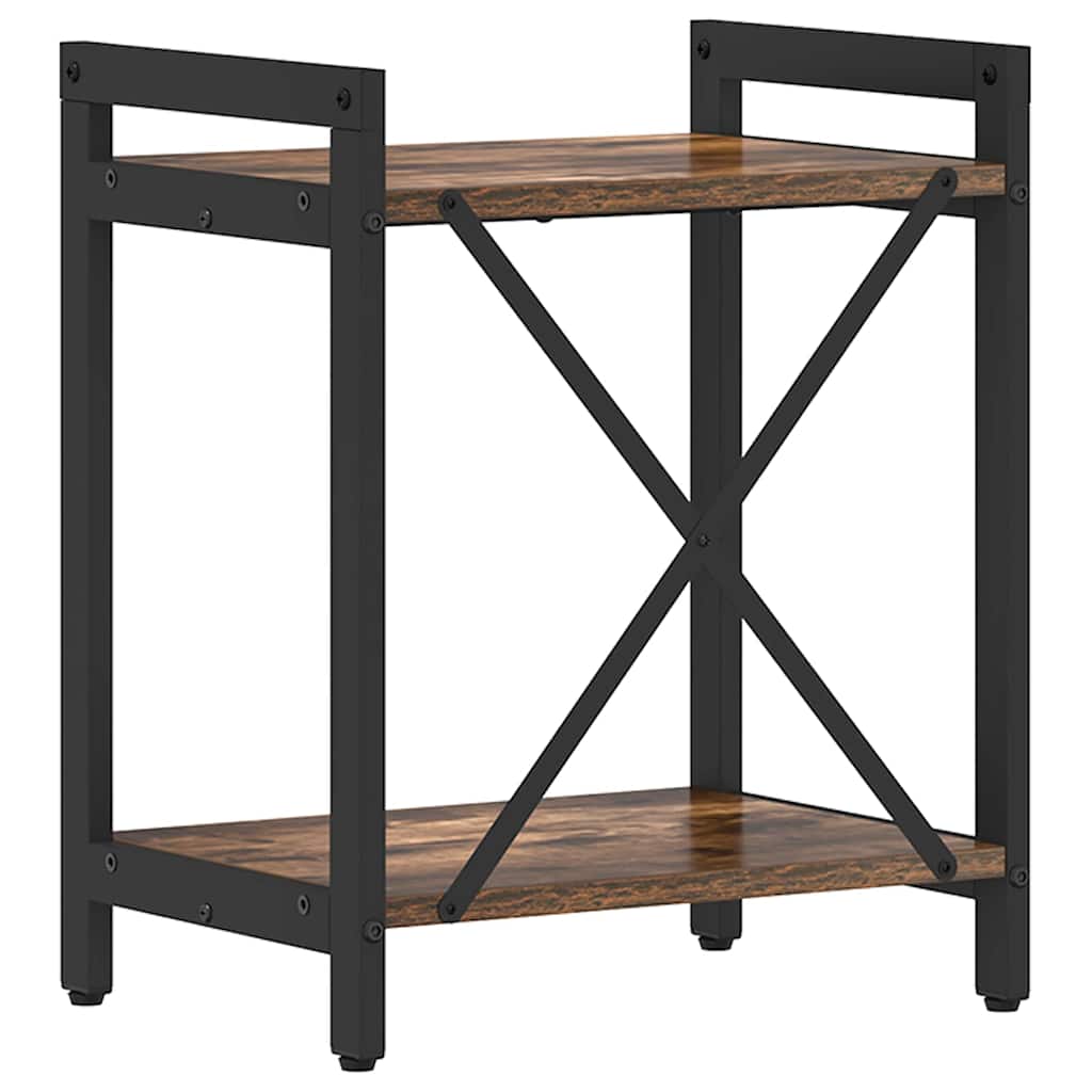 vidaXL Βιβλιοθήκη Καπνιστή δρυς 40 x 30 x 48.5 εκ Επεξεργασμένο ξύλο