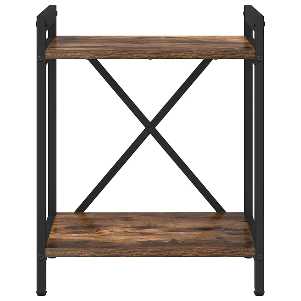 vidaXL Βιβλιοθήκη Καπνιστή δρυς 40 x 30 x 48.5 εκ Επεξεργασμένο ξύλο