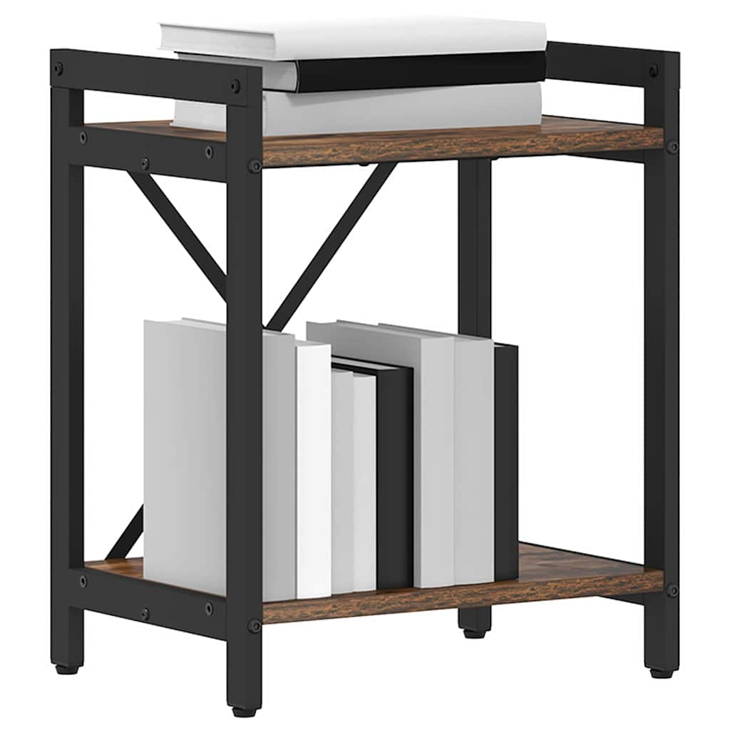 vidaXL Βιβλιοθήκη Καπνιστή δρυς 40 x 30 x 48.5 εκ Επεξεργασμένο ξύλο