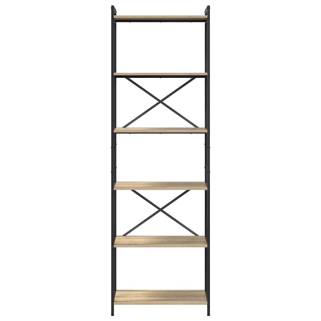 vidaXL Βιβλιοθήκη Sonoma Δρυς 60 x 30 x 188 εκ Επεξεργασμένο ξύλο