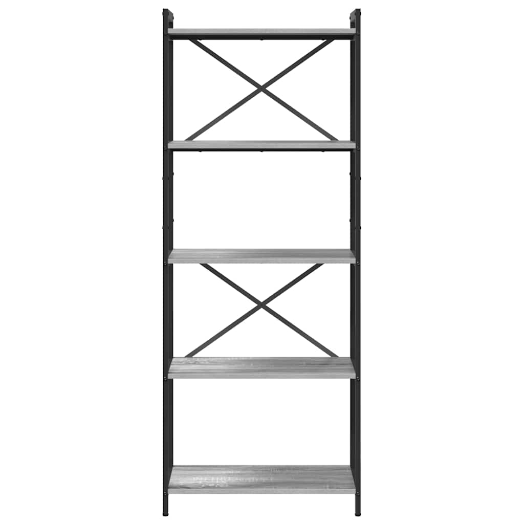 vidaXL Βιβλιοθήκη Γκρι sonoma 60 x 30 x 153 εκ Επεξεργασμένο ξύλο