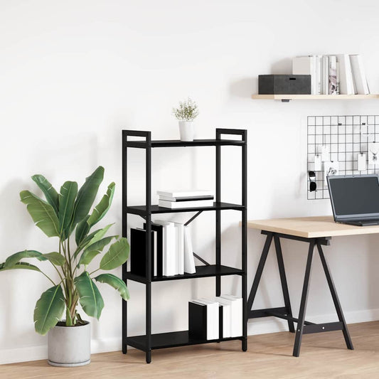 vidaXL Βιβλιοθήκη Μαύρη δρυς 60 x 30 x 118 εκ Επεξεργασμένο ξύλο