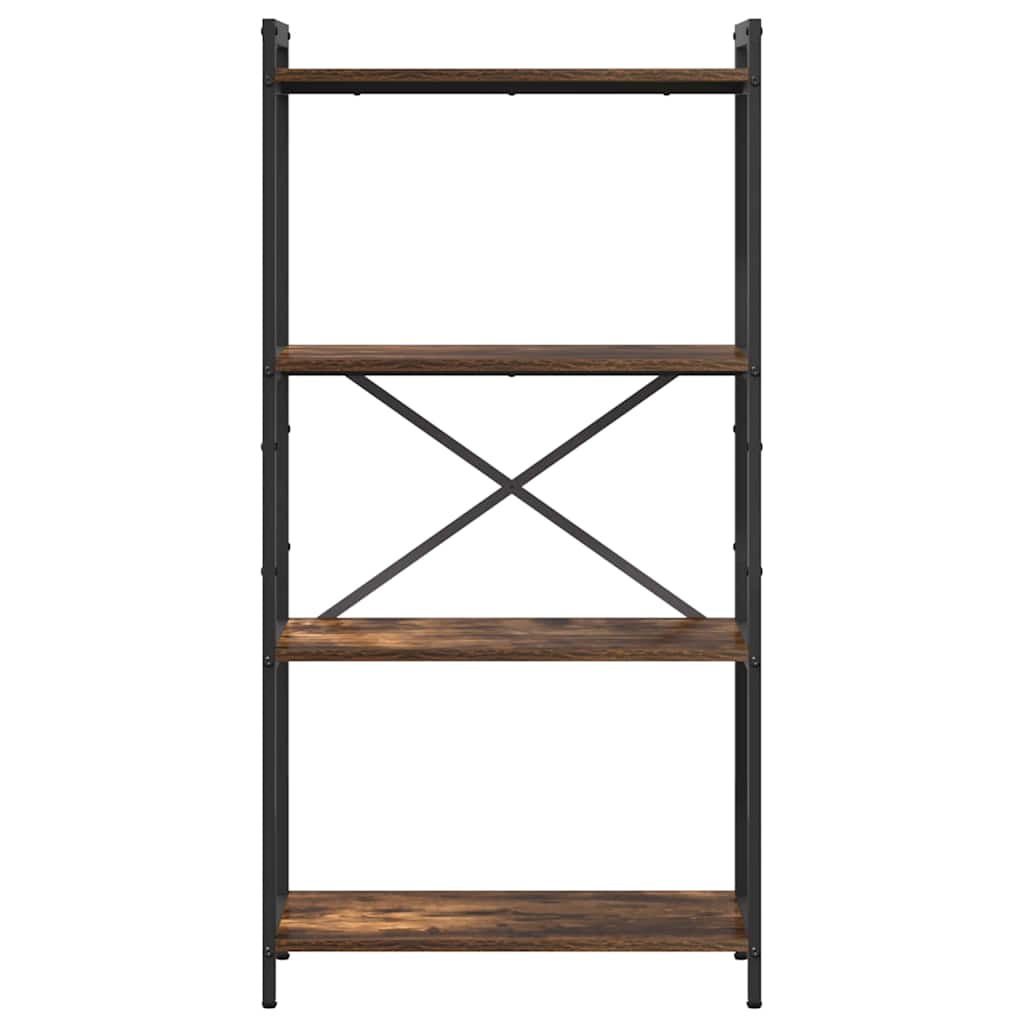 vidaXL Βιβλιοθήκη Καπνιστή δρυς 60 x 30 x 118 εκ Επεξεργασμένο ξύλο