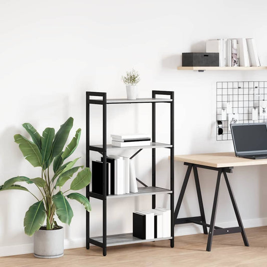 vidaXL Βιβλιοθήκη Γκρι sonoma 60 x 30 x 118 εκ Επεξεργασμένο ξύλο