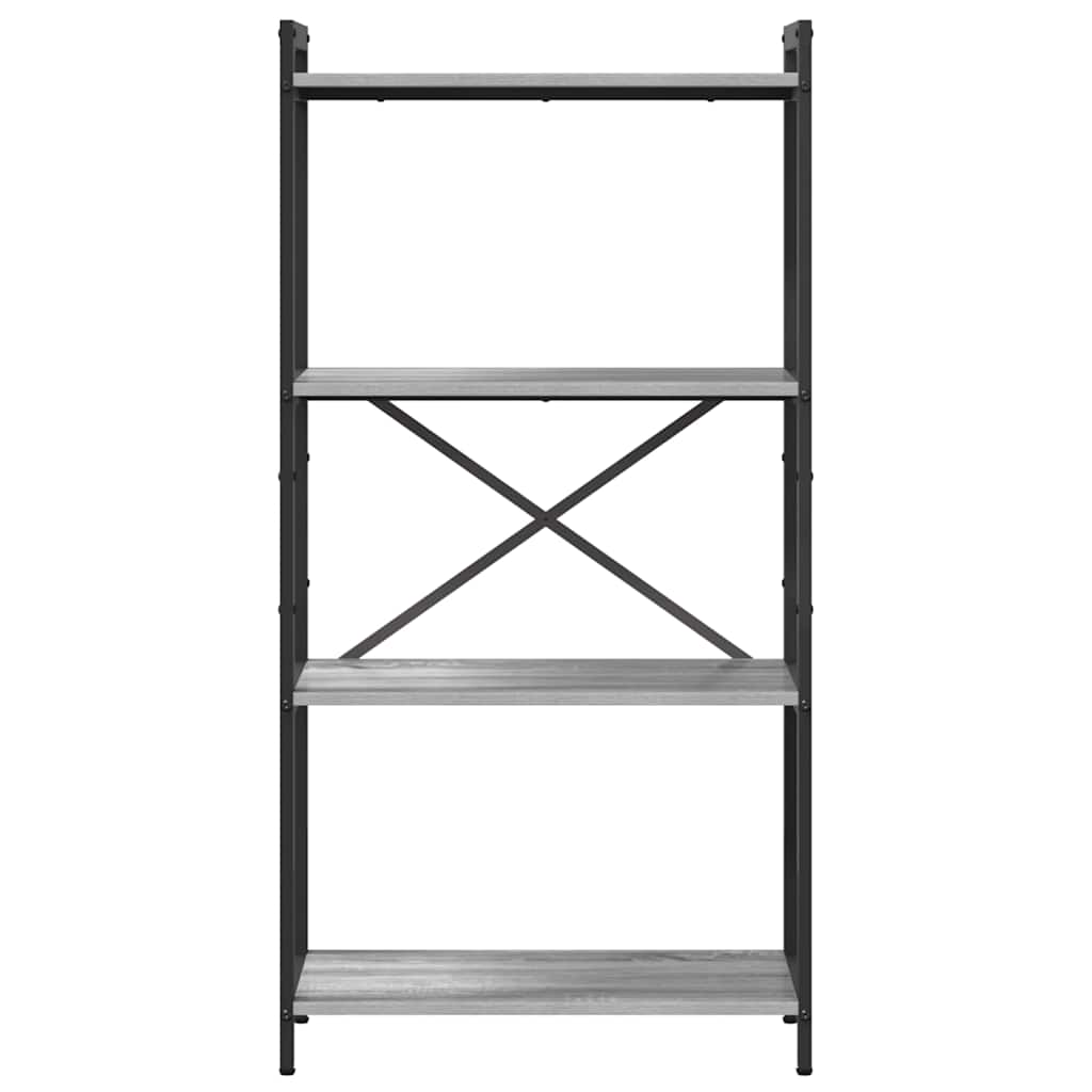 vidaXL Βιβλιοθήκη Γκρι sonoma 60 x 30 x 118 εκ Επεξεργασμένο ξύλο