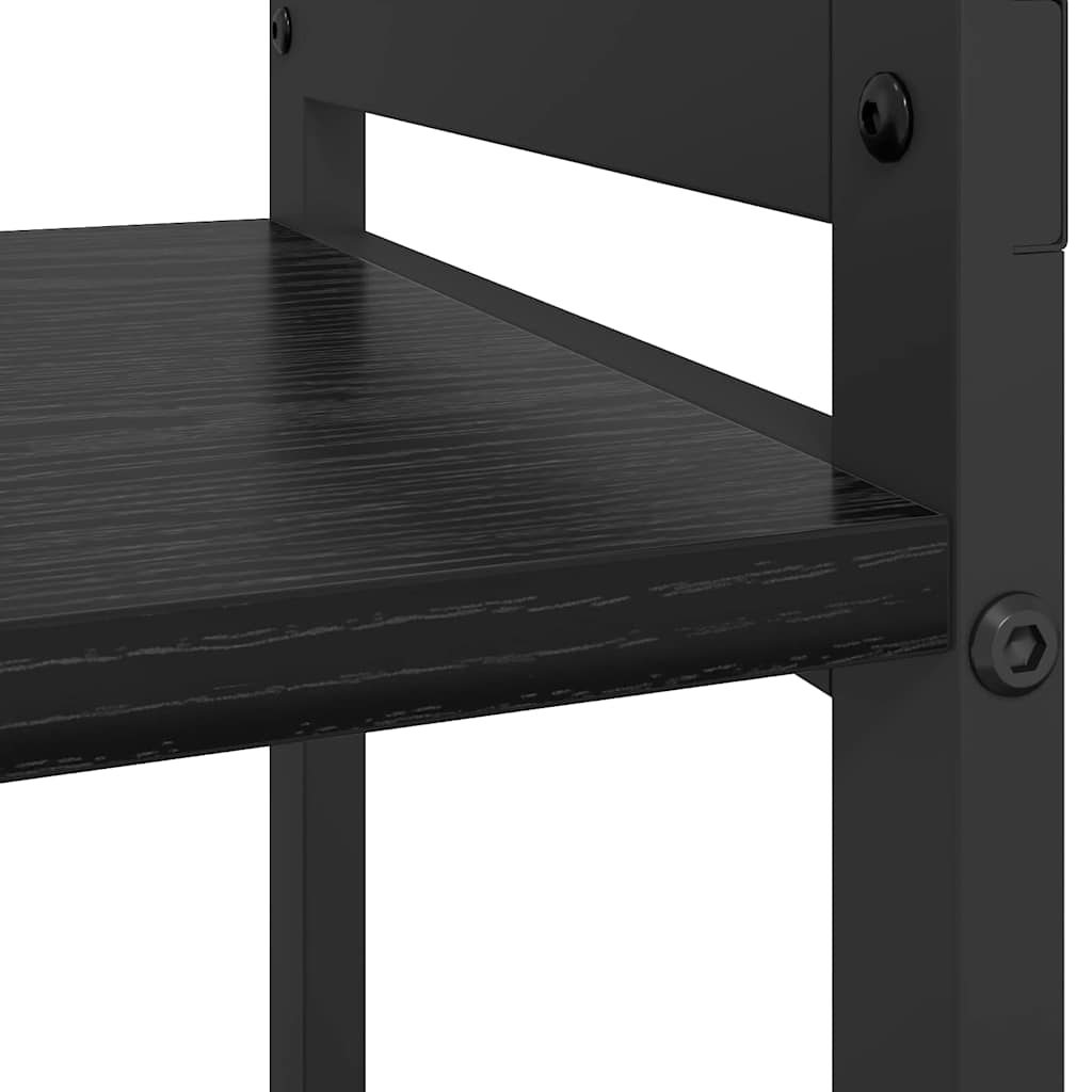 vidaXL Βιβλιοθήκη Μαύρη δρυς 60 x 30 x 83 εκ Επεξεργασμένο ξύλο