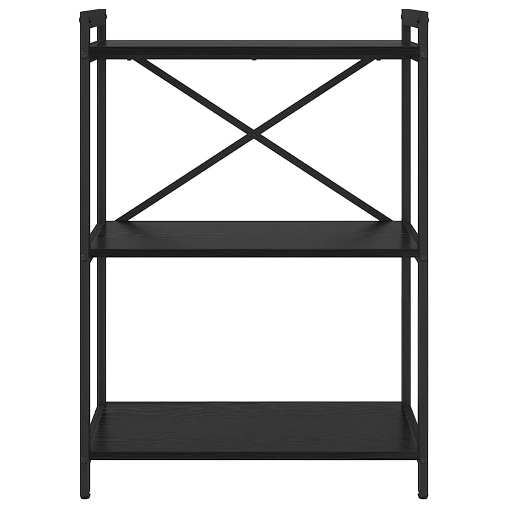 vidaXL Βιβλιοθήκη Μαύρη δρυς 60 x 30 x 83 εκ Επεξεργασμένο ξύλο