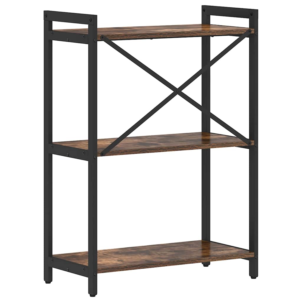 vidaXL Βιβλιοθήκη Καπνιστή δρυς 60 x 30 x 83 εκ Επεξεργασμένο ξύλο