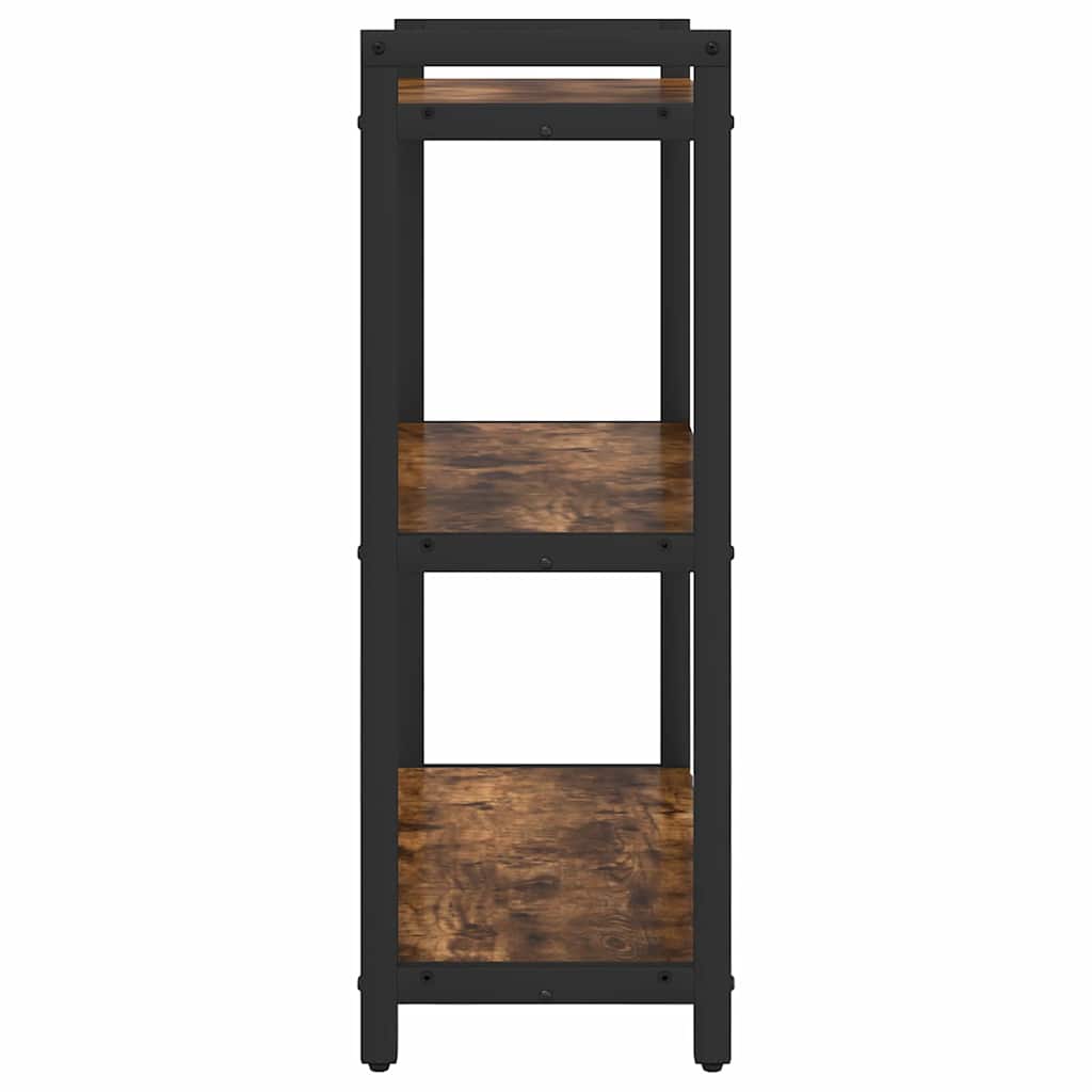 vidaXL Βιβλιοθήκη Καπνιστή δρυς 60 x 30 x 83 εκ Επεξεργασμένο ξύλο