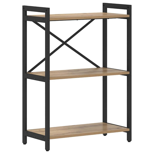 vidaXL Βιβλιοθήκη artisan δρυς 60 x 30 x 83 εκ Επεξεργασμένο ξύλο