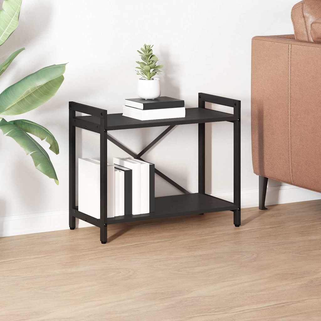 vidaXL Βιβλιοθήκη Μαύρη δρυς 60 x 30 x 48.5 εκ Επεξεργασμένο ξύλο