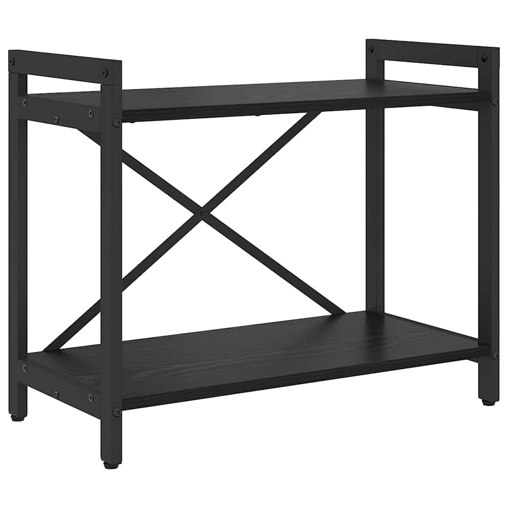 vidaXL Βιβλιοθήκη Μαύρη δρυς 60 x 30 x 48.5 εκ Επεξεργασμένο ξύλο