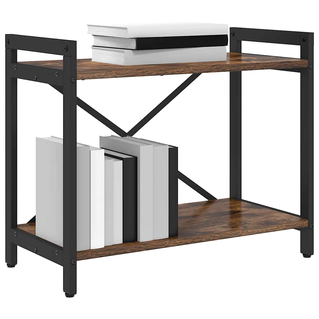 vidaXL Βιβλιοθήκη Καπνιστή δρυς 60 x 30 x 48.5 εκ Επεξεργασμένο ξύλο