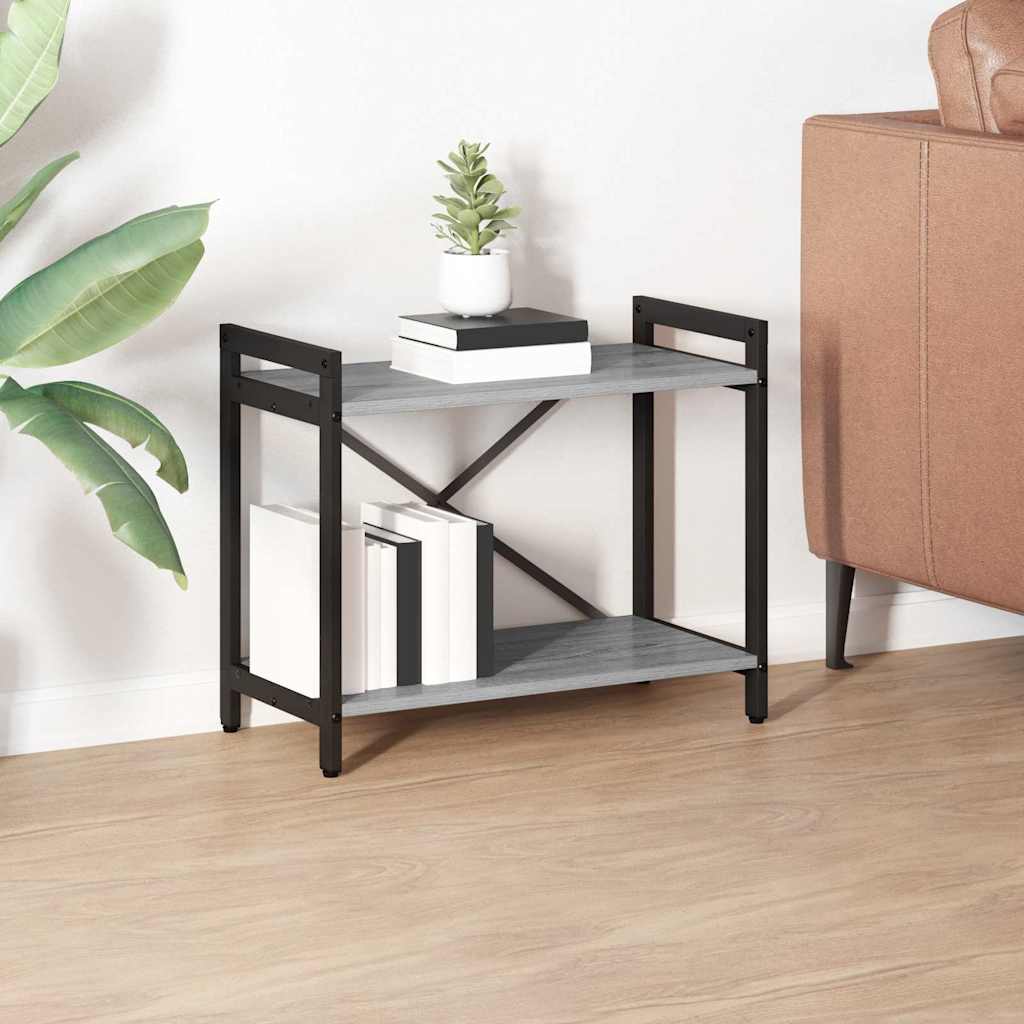 vidaXL Βιβλιοθήκη Γκρι sonoma 60 x 30 x 48.5 εκ Επεξεργασμένο ξύλο