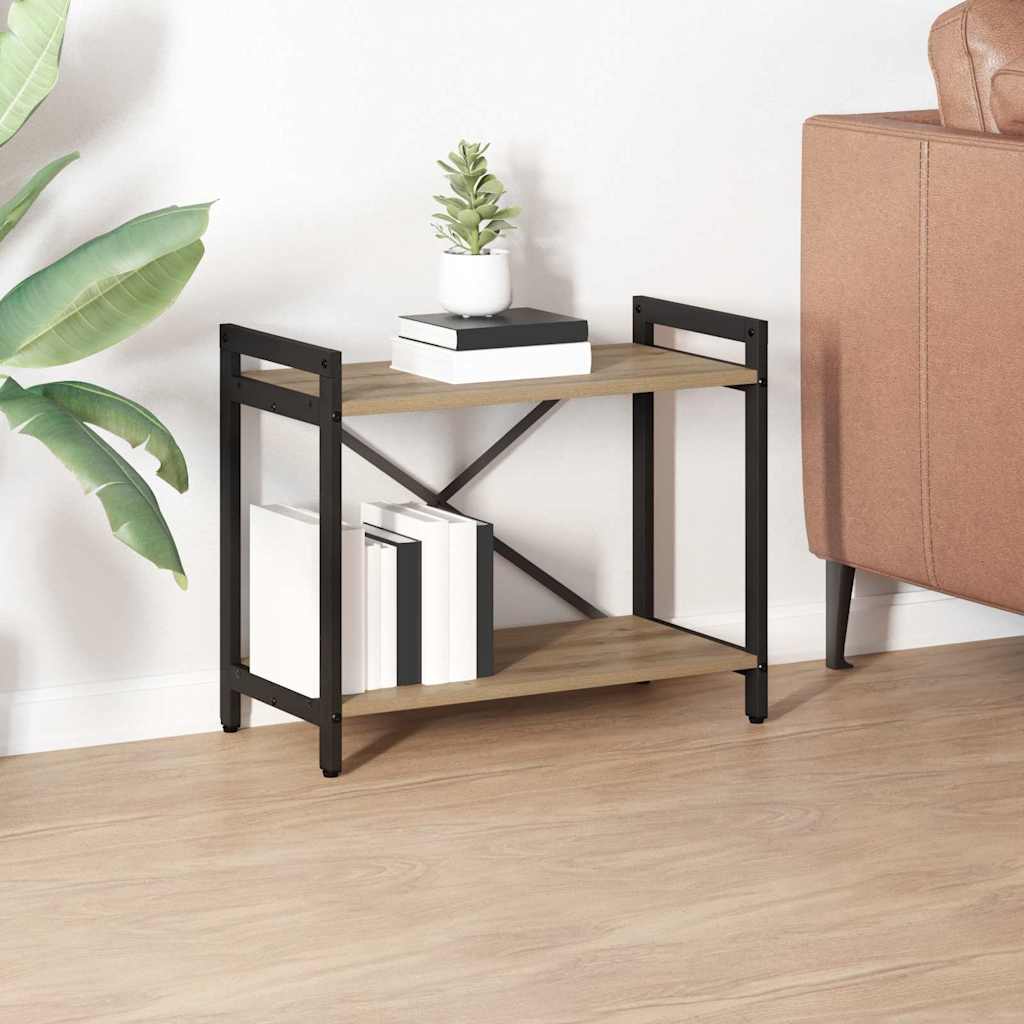 vidaXL Βιβλιοθήκη artisan δρυς 60 x 30 x 48.5 εκ Επεξεργασμένο ξύλο