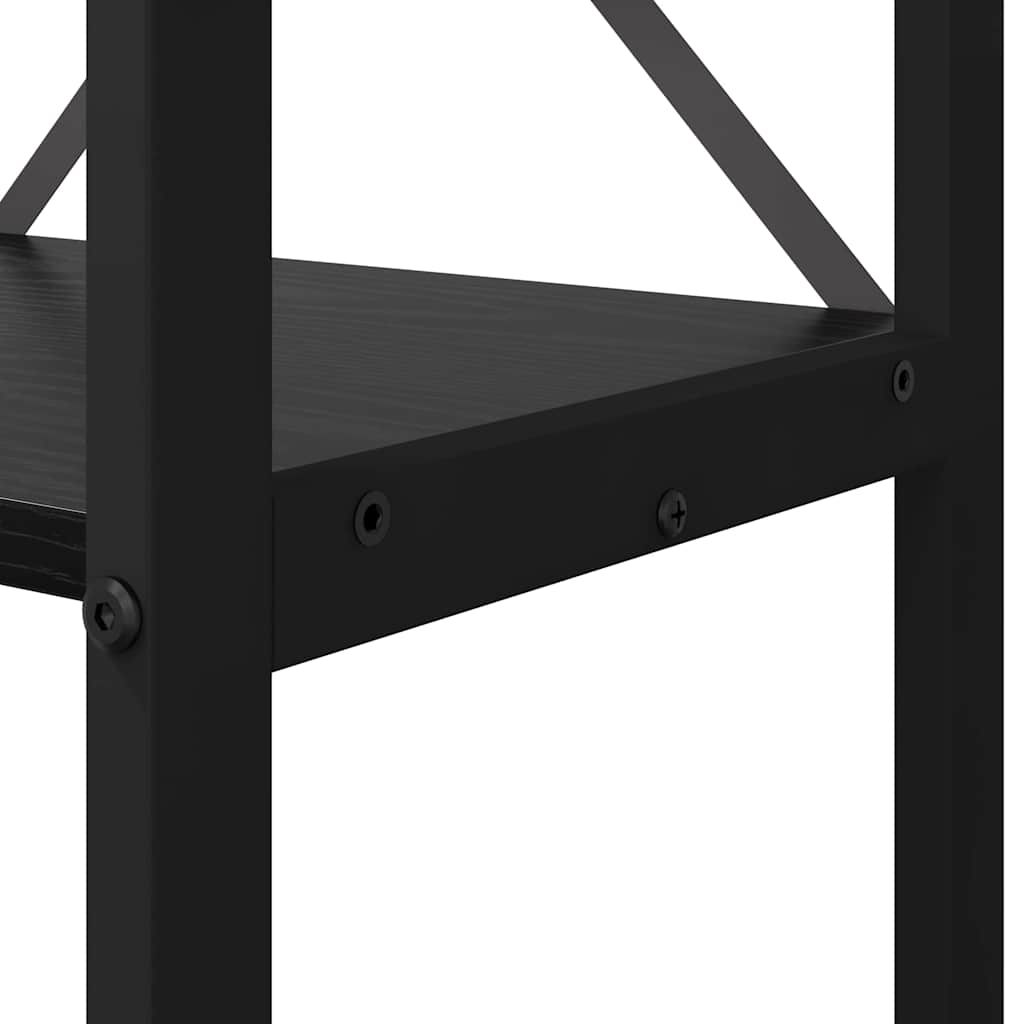vidaXL Βιβλιοθήκη Μαύρη δρυς 80 x 30 x 188 εκ Επεξεργασμένο ξύλο