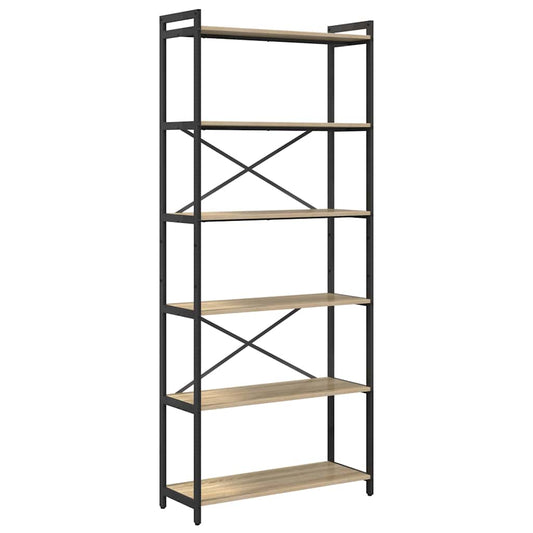 vidaXL Βιβλιοθήκη Sonoma Δρυς 80 x 30 x 188 εκ Επεξεργασμένο ξύλο