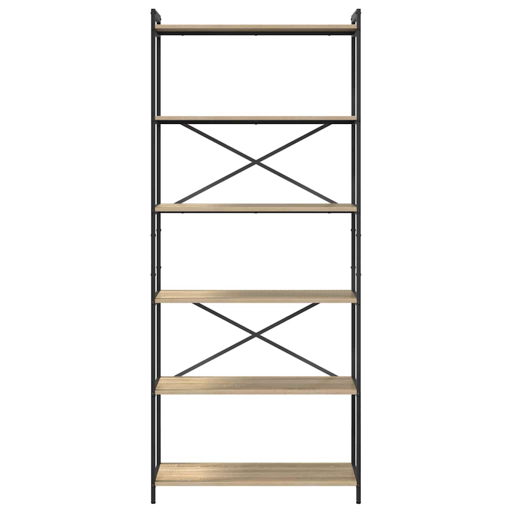 vidaXL Βιβλιοθήκη Sonoma Δρυς 80 x 30 x 188 εκ Επεξεργασμένο ξύλο