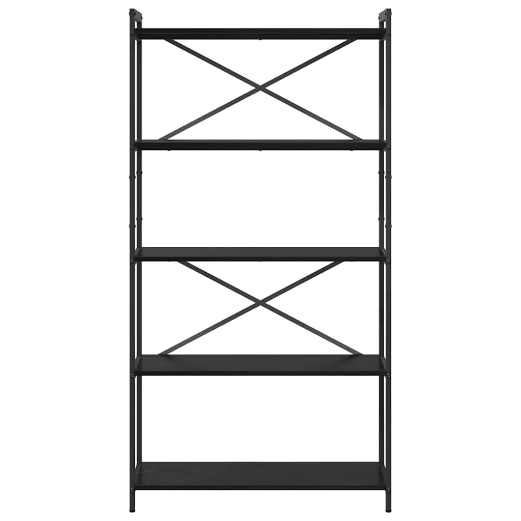 vidaXL Βιβλιοθήκη Μαύρη δρυς 80 x 30 x 153 εκ Επεξεργασμένο ξύλο