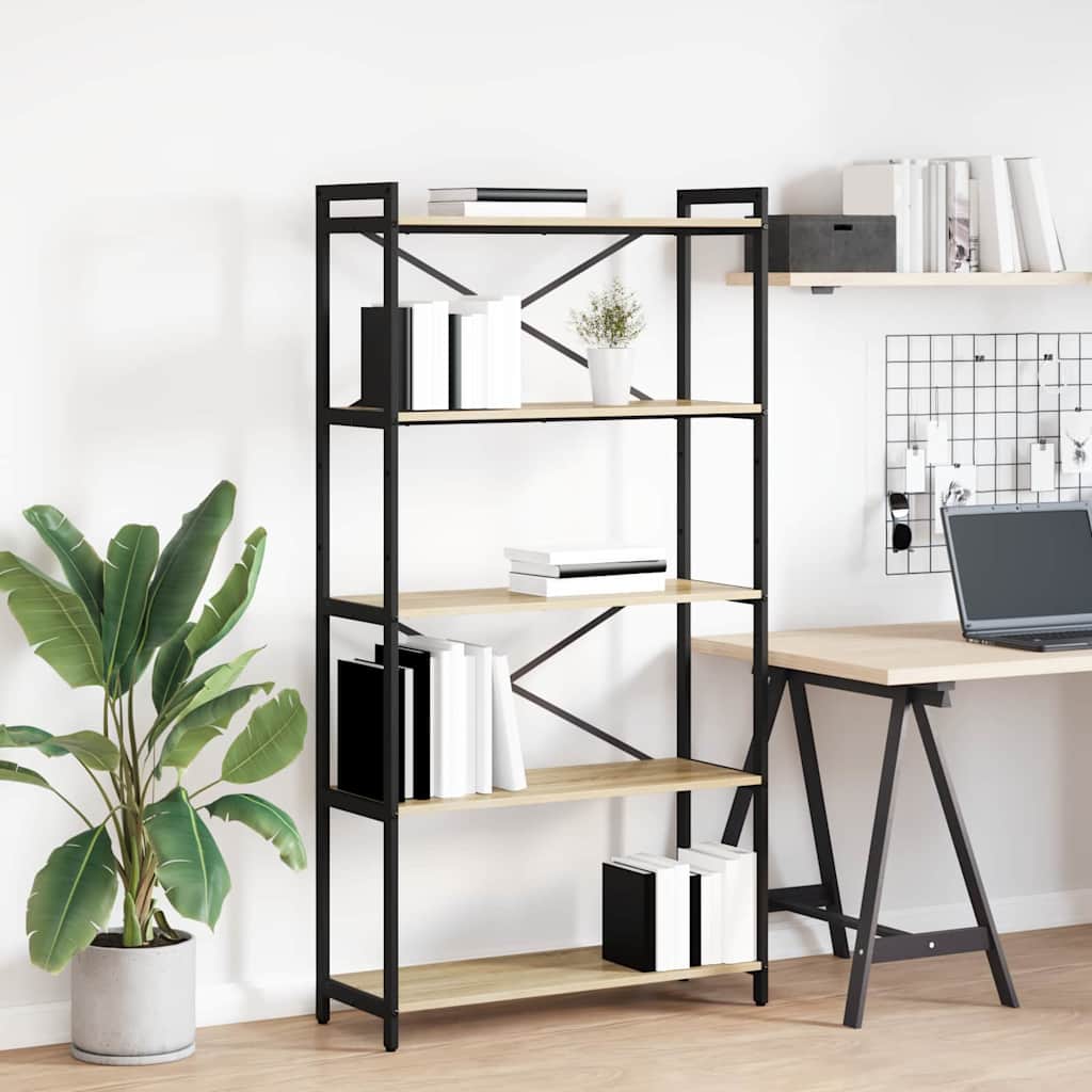 vidaXL Βιβλιοθήκη Sonoma Δρυς 80 x 30 x 153 εκ Επεξεργασμένο ξύλο