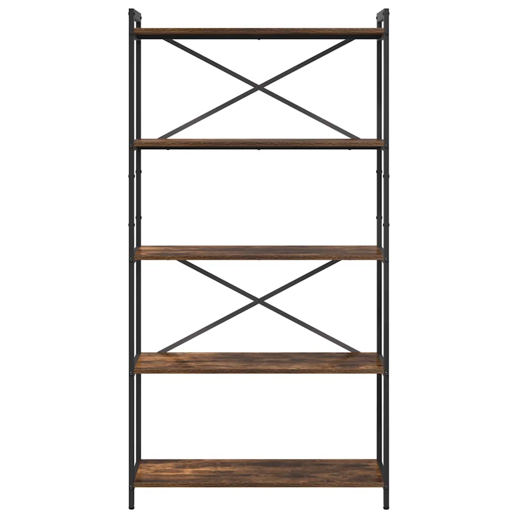 vidaXL Ράφι Βιβλίων Καπνιστό Δρύς 80 x 30 x 155 εκ Επεξεργασμένο ξύλο