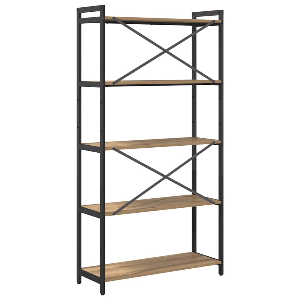 vidaXL Βιβλιοθήκη artisan δρυς 80 x 30 x 153 εκ Επεξεργασμένο ξύλο