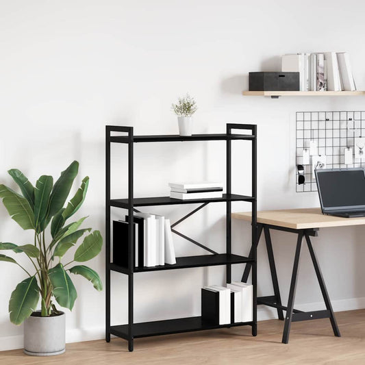 vidaXL Βιβλιοθήκη Μαύρη δρυς 80 x 30 x 118 εκ Επεξεργασμένο ξύλο