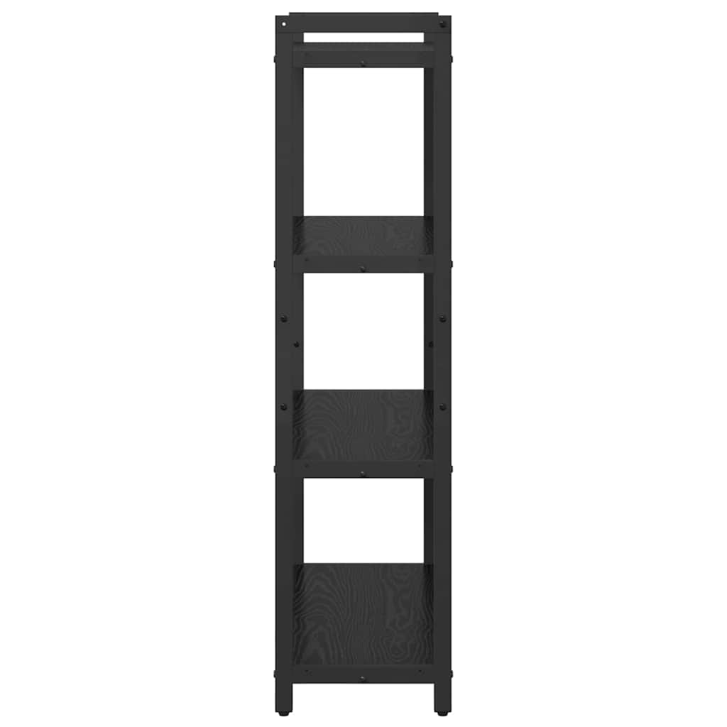 vidaXL Βιβλιοθήκη Μαύρη δρυς 80 x 30 x 118 εκ Επεξεργασμένο ξύλο