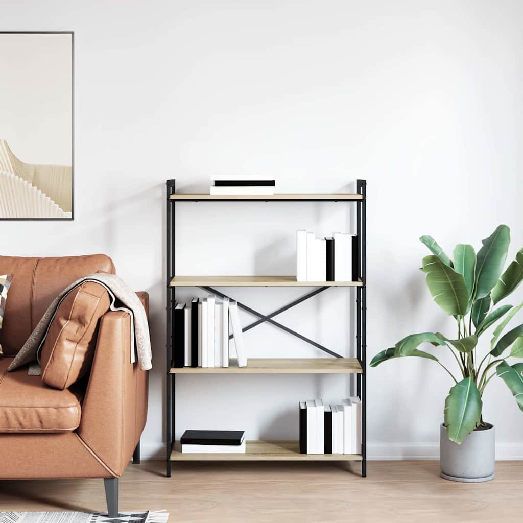 vidaXL Βιβλιοθήκη Sonoma Δρυς 80 x 30 x 118 εκ Επεξεργασμένο ξύλο