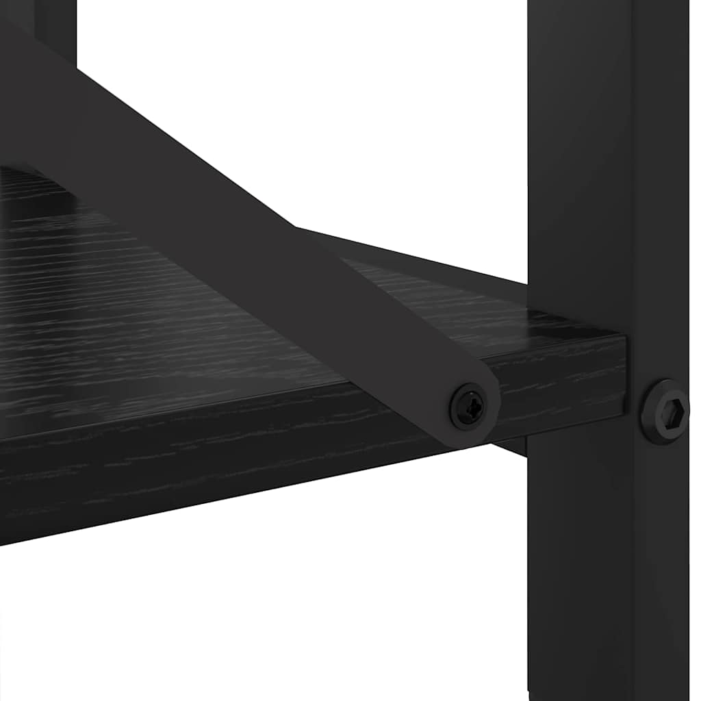 vidaXL Βιβλιοθήκη Μαύρη δρυς 80 x 30 x 83 εκ Επεξεργασμένο ξύλο