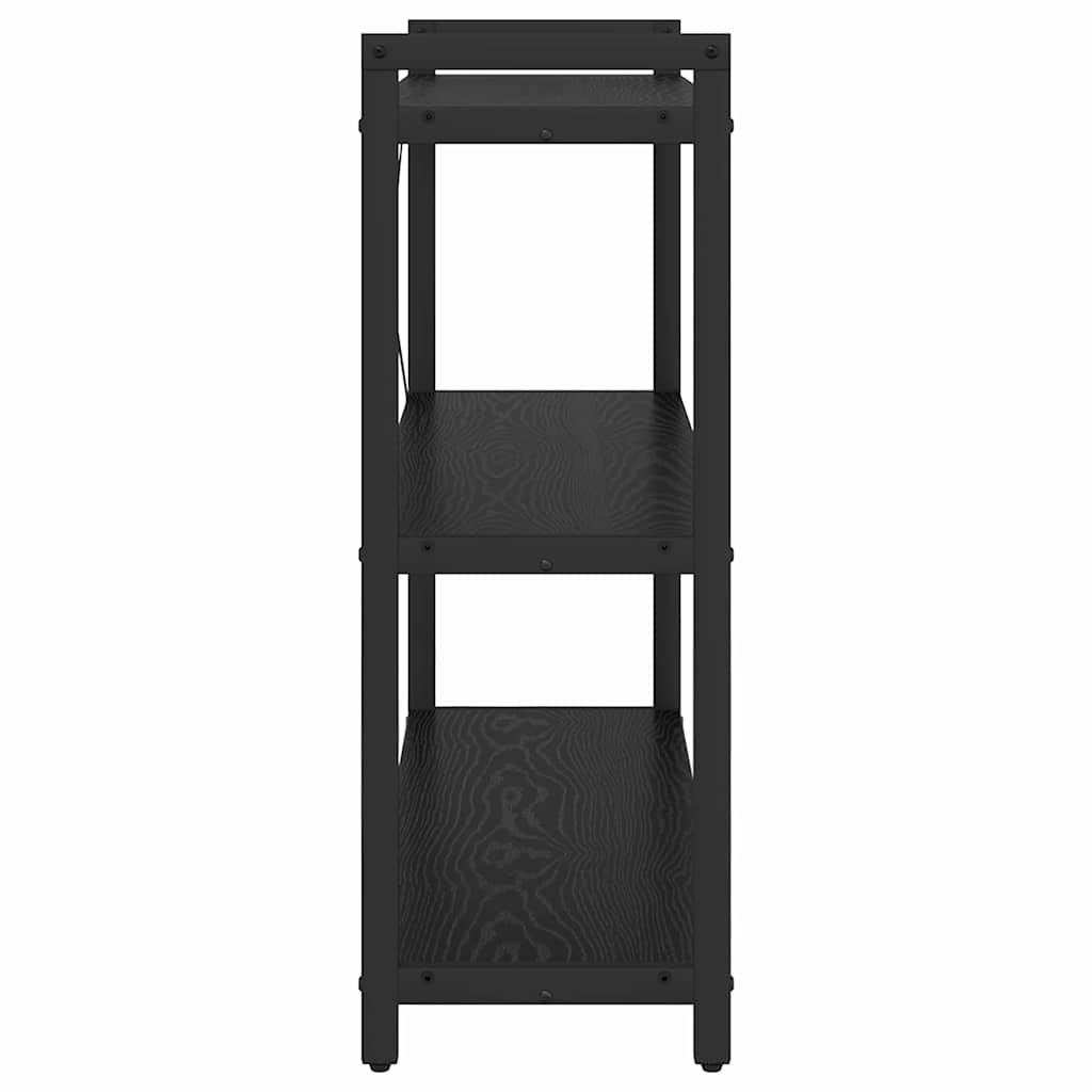 vidaXL Βιβλιοθήκη Μαύρη δρυς 80 x 30 x 83 εκ Επεξεργασμένο ξύλο
