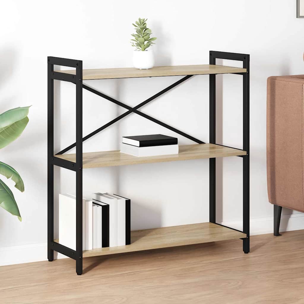 vidaXL Βιβλιοθήκη Sonoma Δρυς 80 x 30 x 83 εκ Επεξεργασμένο ξύλο