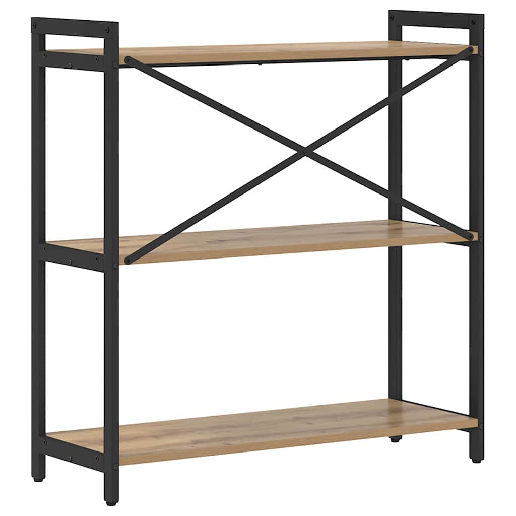 vidaXL Βιβλιοθήκη artisan δρυς 80 x 30 x 83 εκ Επεξεργασμένο ξύλο