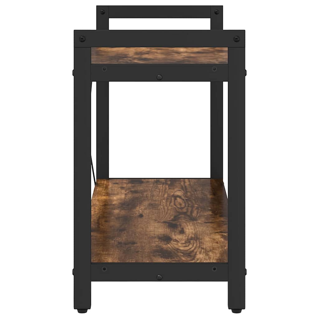 vidaXL Βιβλιοθήκη Καπνιστή δρυς 80 x 30 x 48.5 εκ Επεξεργασμένο ξύλο