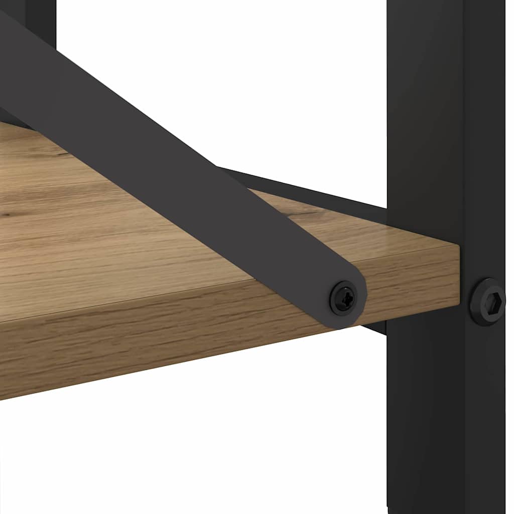 vidaXL Βιβλιοθήκη artisan δρυς 80 x 30 x 48.5 εκ Επεξεργασμένο ξύλο