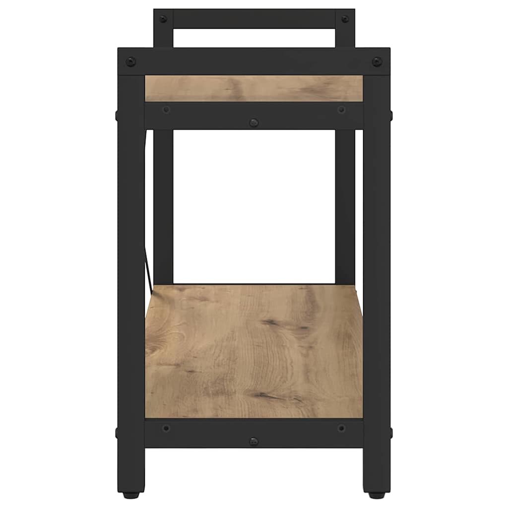 vidaXL Βιβλιοθήκη artisan δρυς 80 x 30 x 48.5 εκ Επεξεργασμένο ξύλο