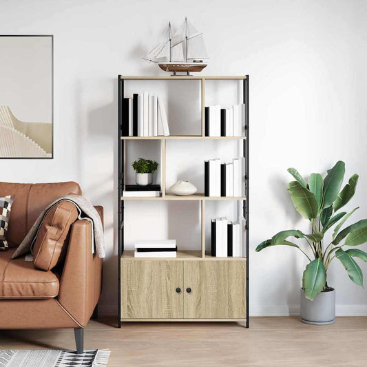 vidaXL Ράφι Βιβλίων Δρύς Sonoma 80 x 30 x 155,5 εκ Επεξεργασμένο ξύλο