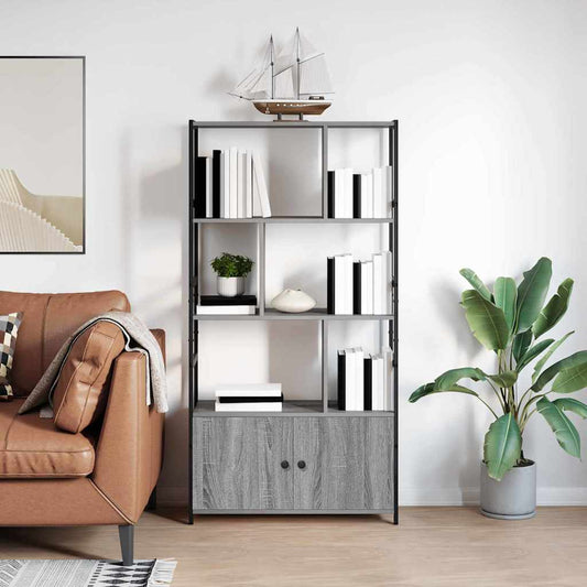 vidaXL Ράφι Βιβλίων Γκρι sonoma 80 x 30 x 155,5 εκ Επεξεργασμένο ξύλο