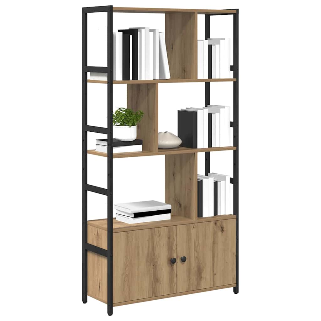 vidaXL Ράφι Βιβλίων artisan δρυς 80 x 30 x 155.5 εκ Επεξεργασμένο ξύλο