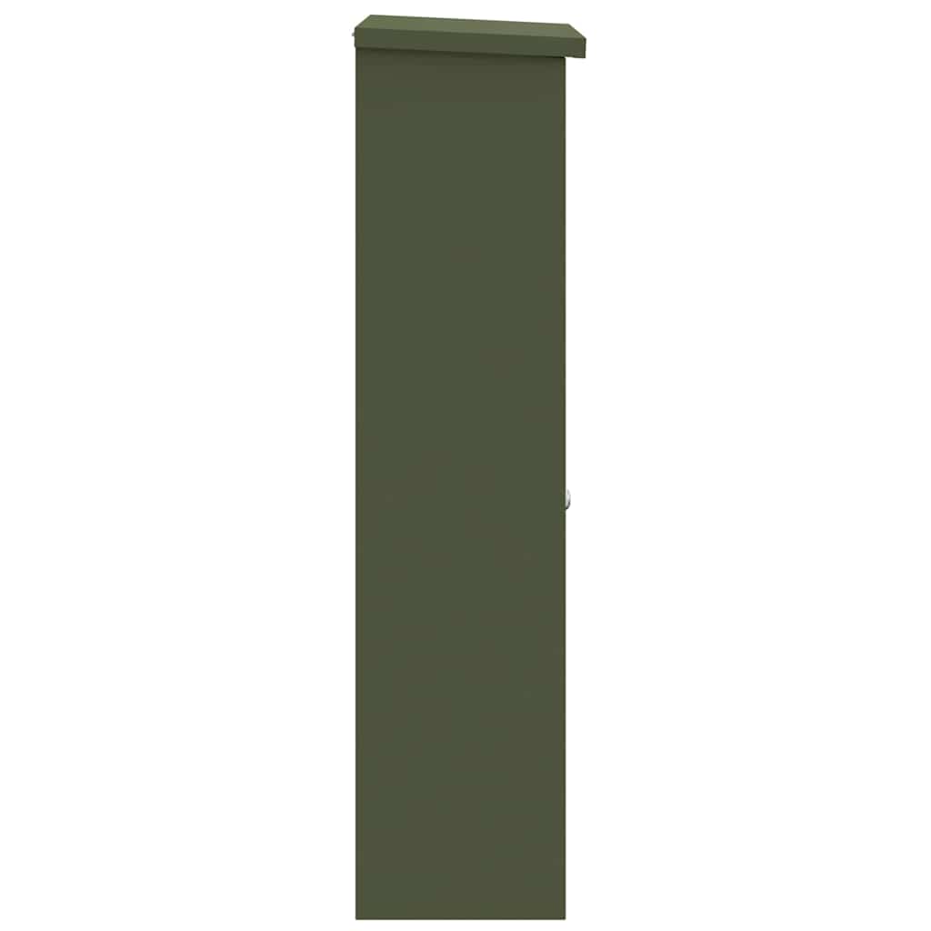 vidaXL Θυρίδα Πακέτων με αποθήκευση Λαδί 44,5 x 29 x 110,5 εκ Ατσάλι