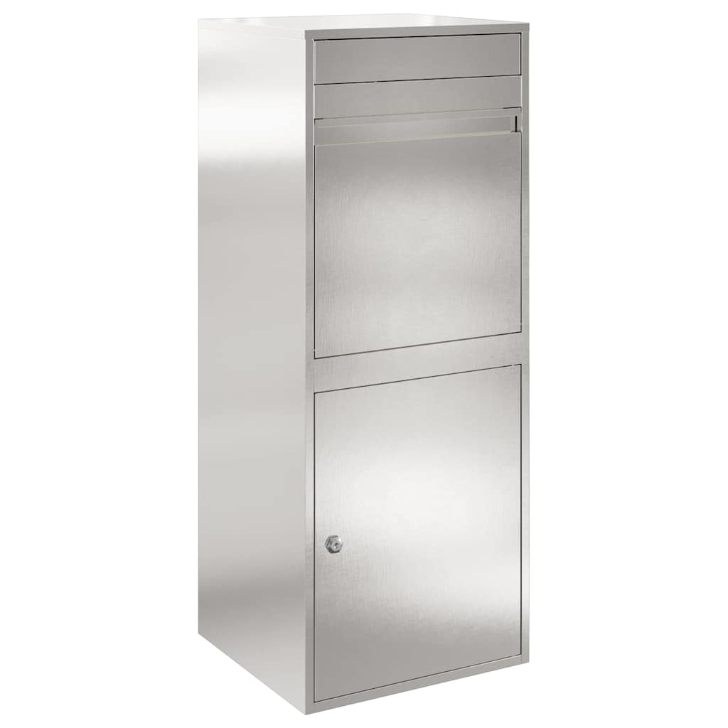 vidaXL Θυρίδα Πακέτων Ασημί 41 x 38 x 103 εκ Ανοξείδωτο Ατσάλι