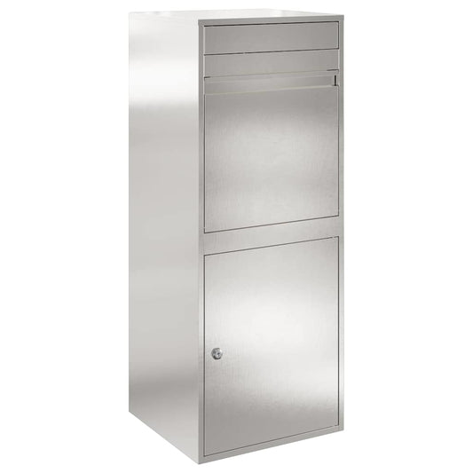 vidaXL Θυρίδα Πακέτων Ασημί 41 x 38 x 103 εκ Ανοξείδωτο Ατσάλι